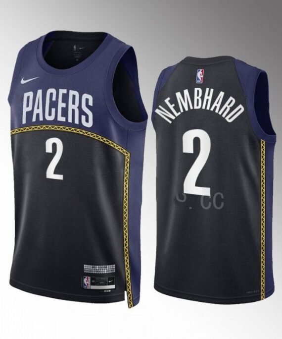 Andrew Nembhard Basketball Jersey #2 Indiana Pacers 2022-23 City Edition Black