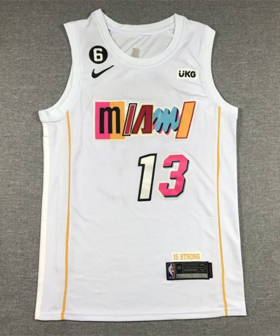 Bam Adebayo Basketball Jersey #13 Miami Heat 2023 White City Edition