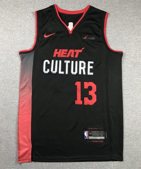 Bam Adebayo Basketball Jersey #13 Miami Heat 2024 Black City Edition
