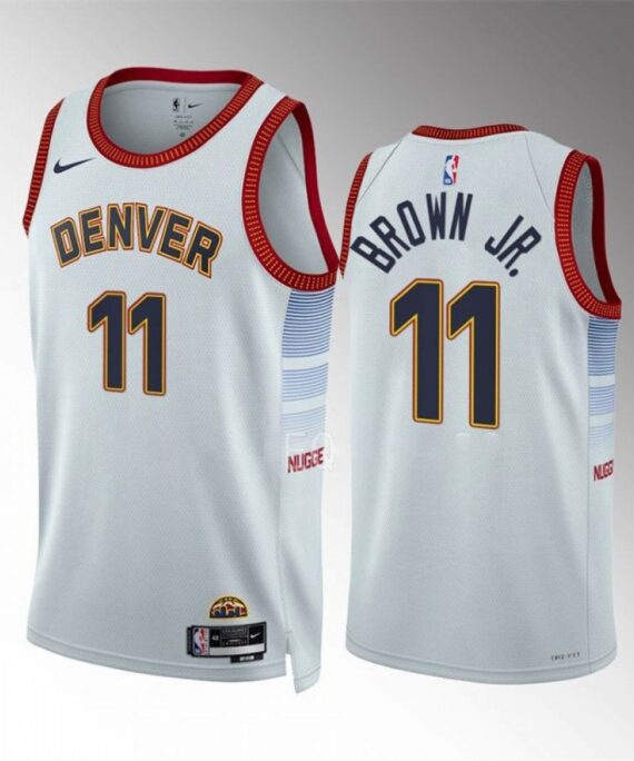 Bruce Brown Jr. Basketball Jersey #11 Denver Nuggets 2023 White City Edition