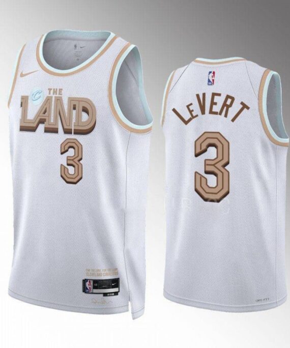 Caris LeVert Basketball Jersey #3 Cleveland Cavaliers 2022-23 City Edition White