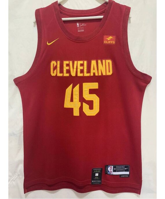 Donovan Mitchell Basketball Jersey #45 Cleveland Cavaliers 2023 Red