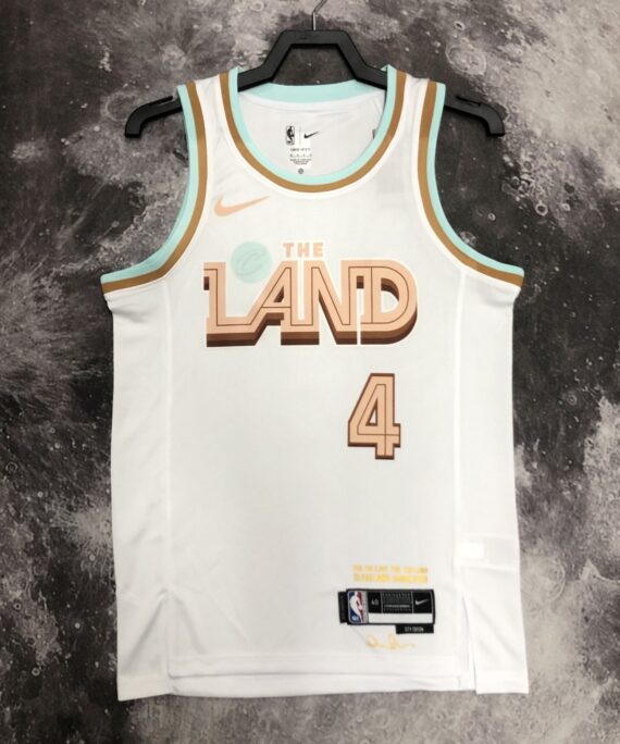 Evan Mobley Basketball Jersey #4 Cleveland Cavaliers 2023 City Edition White
