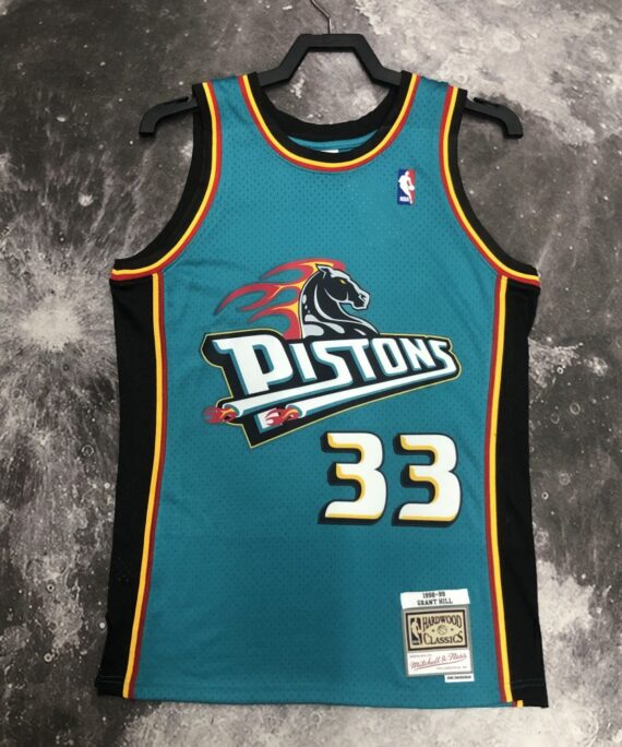 Grant Hill Basketball Jersey #33 Detroit Pistons 1998 Classic Edition Green