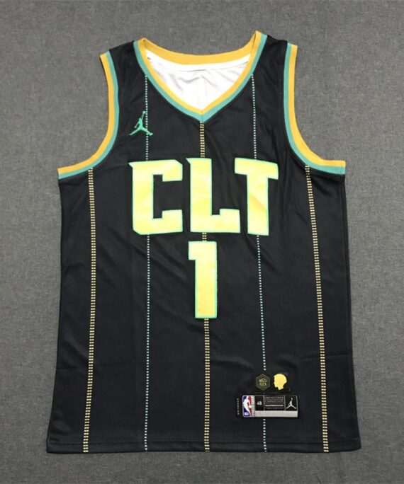 LaMelo Ball Basketball Jersey #1 Charlotte Hornets 22/23 Black City Edition
