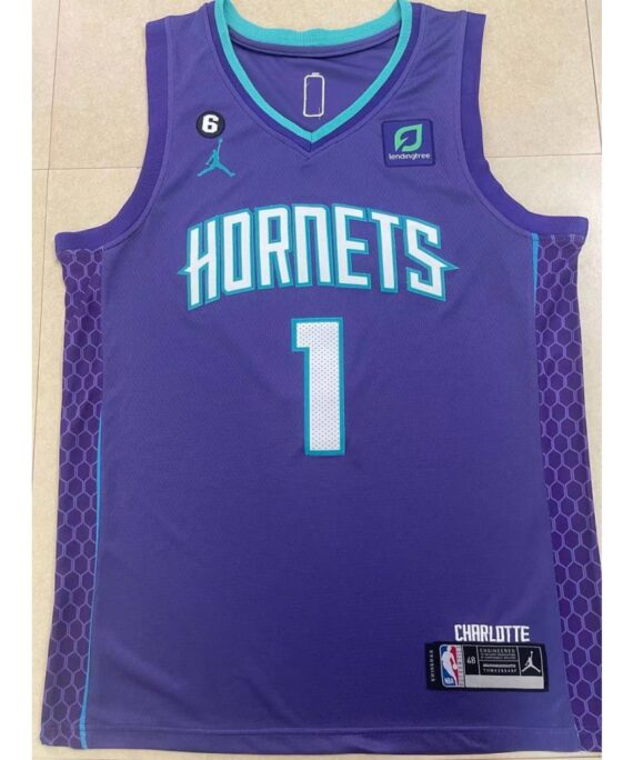 LaMelo Ball Basketball Jersey #1 Charlotte Hornets 22/23 Purple