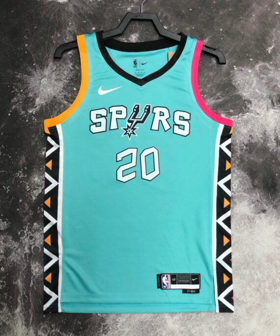 Manu Ginobili Basketball Jersey #20 San Antonio Spurs 2023 Green City Edition