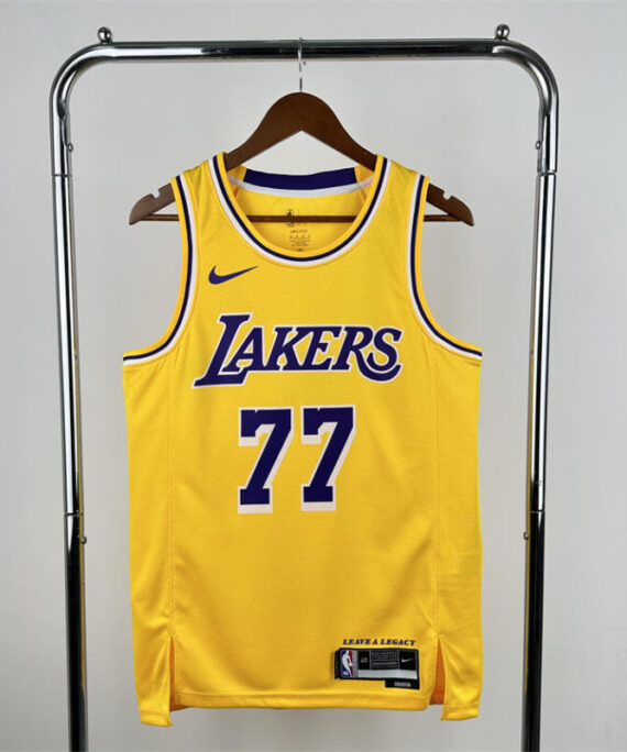 Child Luka Doncic Basketball #77 Jersey Los Angeles Lakers 2025
