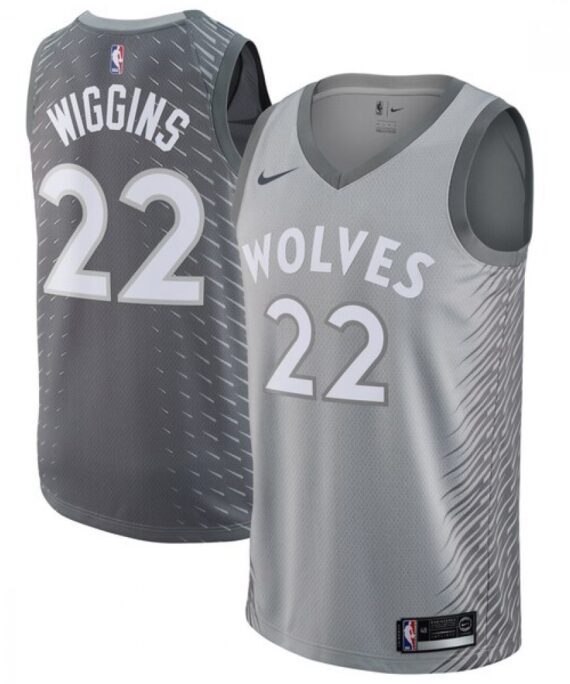 Andrew Wiggins Basketball Jersey #22 Minnesota Timberwolves 17/18 Gray City Edition