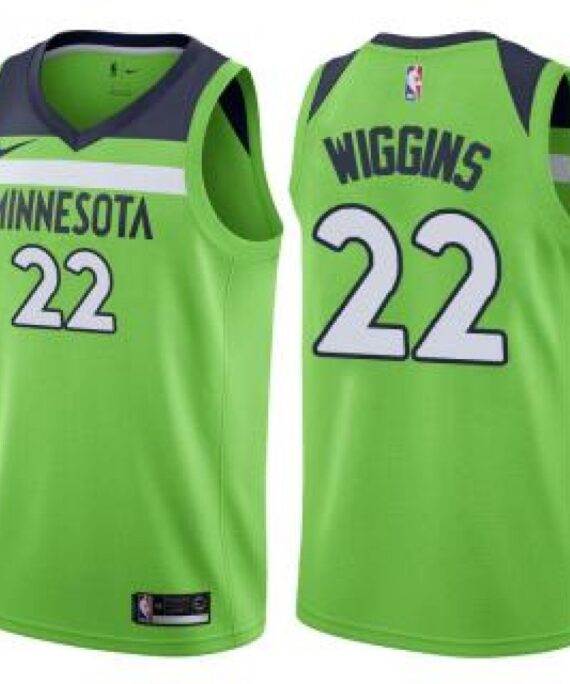 Andrew Wiggins Basketball #22 Jersey Minnesota Timberwolves 17/18 Green Statement