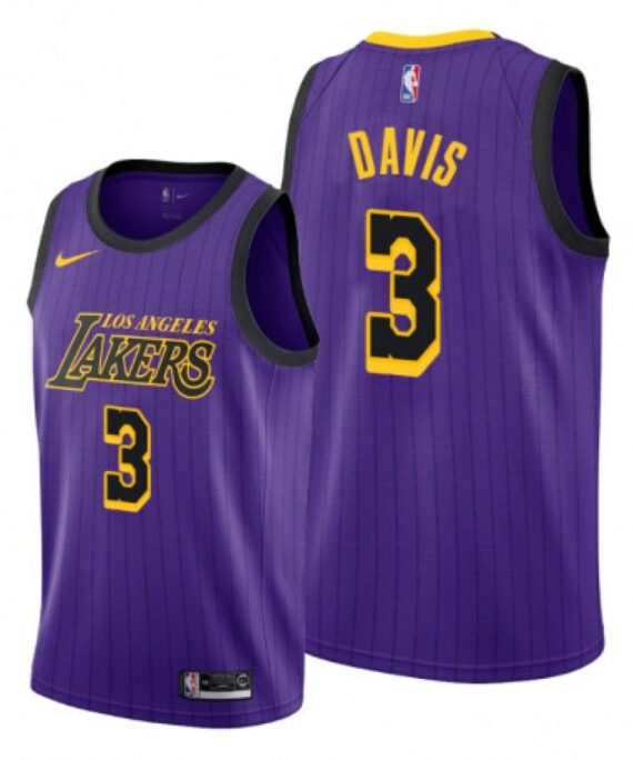 Anthony Davis Basketball #3 Jersey Los Angeles Lakers 19/20 Purple City Edition