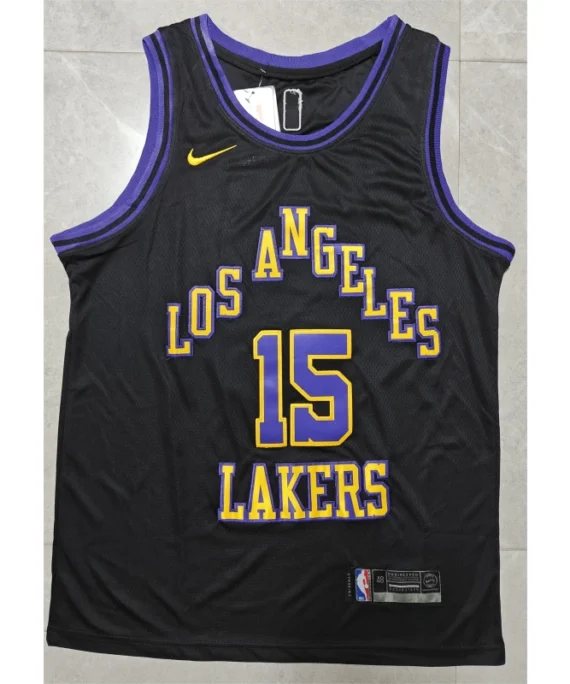 Austin Reaves Basketball Jersey #15 Los Angeles Lakers 2024 City Edition Black