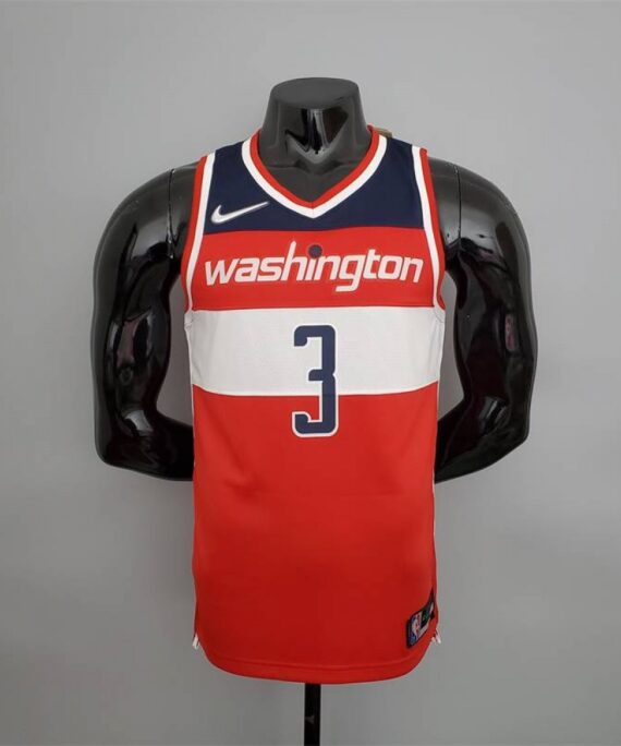 Bradley Beal Basketball Jersey #3 Washington Wizards 75th Anniversary Edition Red/White/Blue