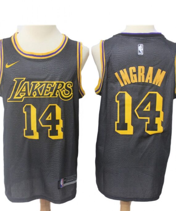 Brandon Ingram Basketball #14 Jersey Los Angeles Lakers 18/19 Black City Edition