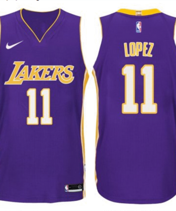 Brook Lopez Basketball #11 Jersey Los Angeles Lakers Purple Statement Edition