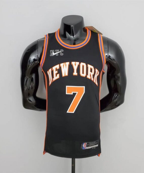 Carmelo Anthony Basketball Jersey #7 New York Knicks 2022 City Edition Black