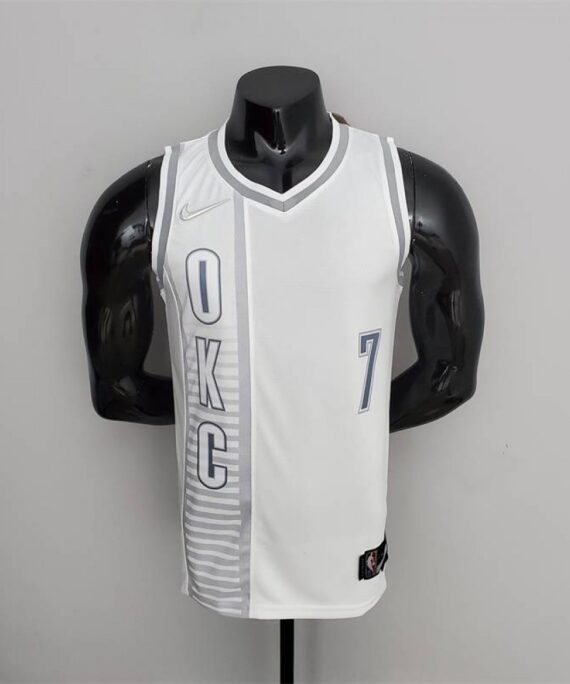 Carmelo Anthony Basketball Jersey #7 Oklahoma City Thunder 75th Anniversary Edition 2022 City Edition White