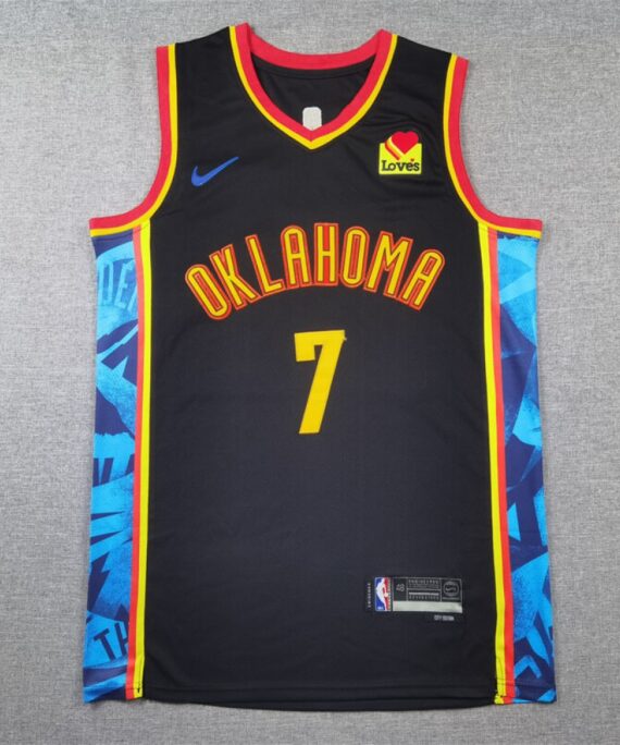 Chet Holmgren Basketball #7 Jersey Oklahoma City Thunder 2025 City Edition Black