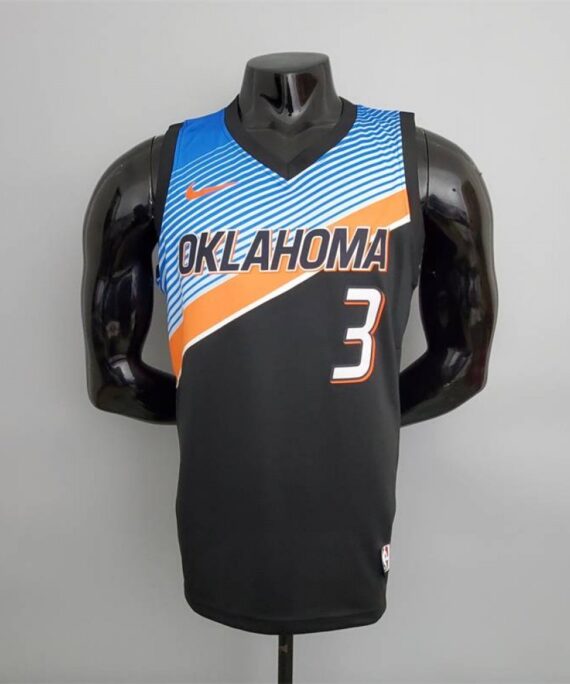 Chris Paul Basketball Jersey #3 Oklahoma City Thunder City Edition Black