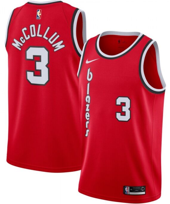 CJ McCollum Basketball Jersey #3 Portland Trail Blazers 2019/20 Red Classic Edition
