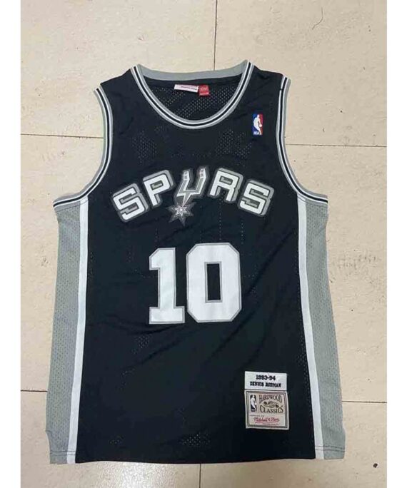 Dennis Rodman Basketball Jersey #10 San Antonio Spurs 1993/94 Black Classic Edition