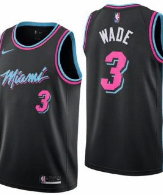 Dwyane Wade Basketball Jersey #3 Miami Heat 18/19 Black City Edition