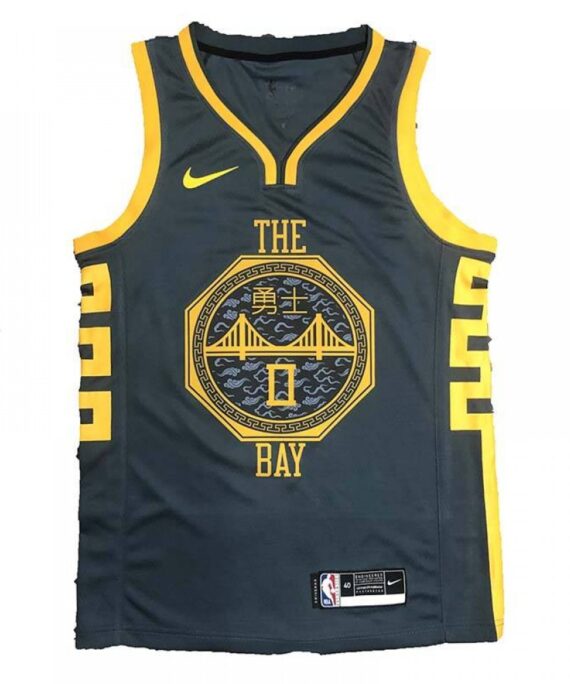 Gary Payton II Basketball Jersey #00 Golden State Warriors 2018 Black