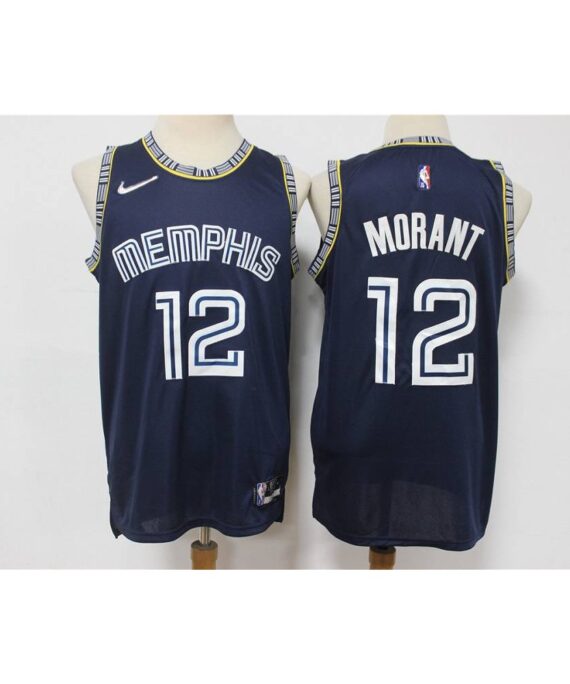 Ja Morant Basketball Jersey #12 Miami Heat 75th Anniversary Edition City Edition Black