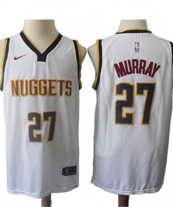 Jamal Murray Basketball Jersey #27 Denver Nuggets 18/19 White Association Edition