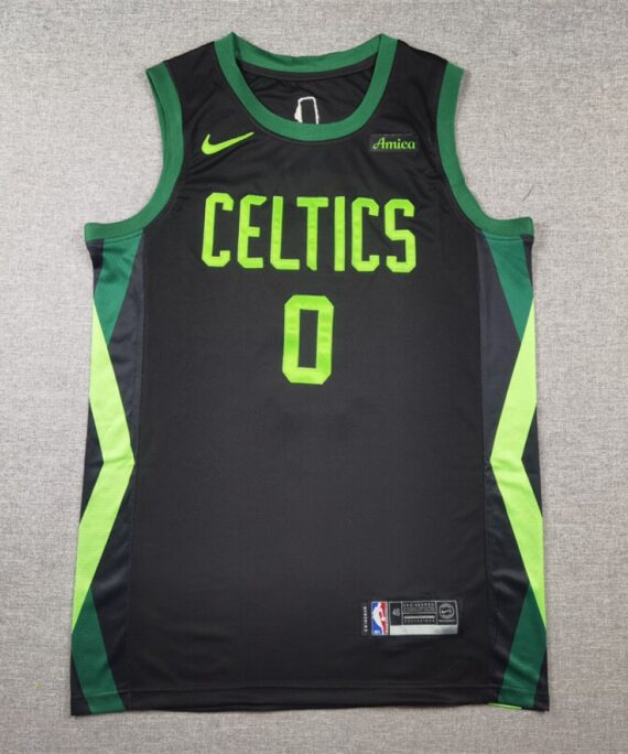 Jayson Tatum Basketball #0 Jersey Boston Celtics 2025 City Edition Black