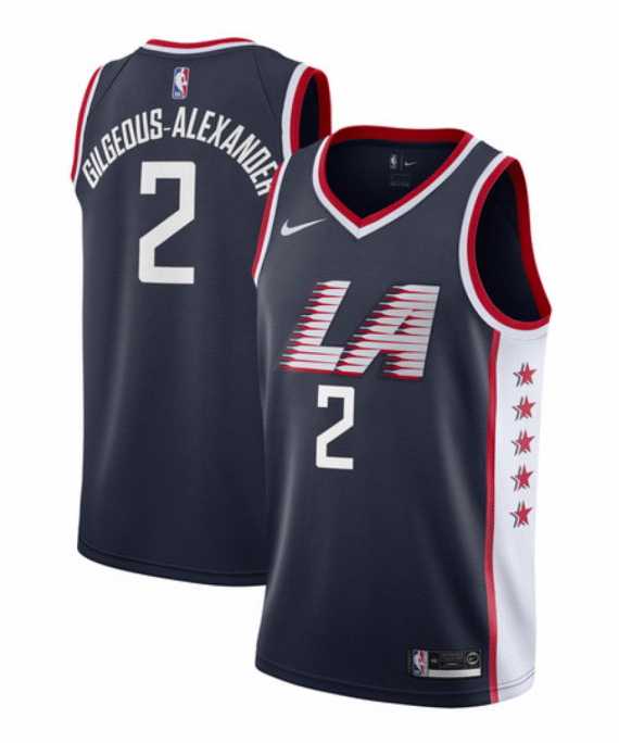 Shai Gilgeous-Alexander Basketball Jersey #2 Los Angeles Clippers 18/19 Navy Blue City Edition