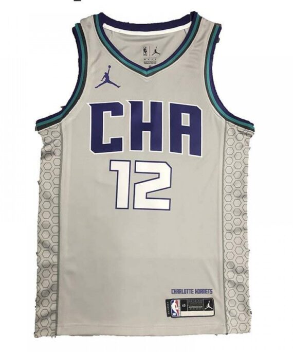 Kelly Oubre Jr. Basketball Jersey #12 Charlotte Hornets 2019 Gray