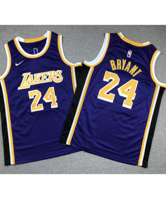 Kobe Bryant Basketball #24 Jersey Los Angeles Lakers Purple Child