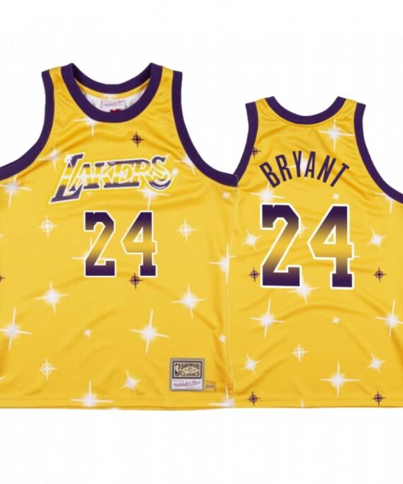 Kobe Bryant Basketball #24 Jersey Los Angeles Lakers Yellow Star Edition