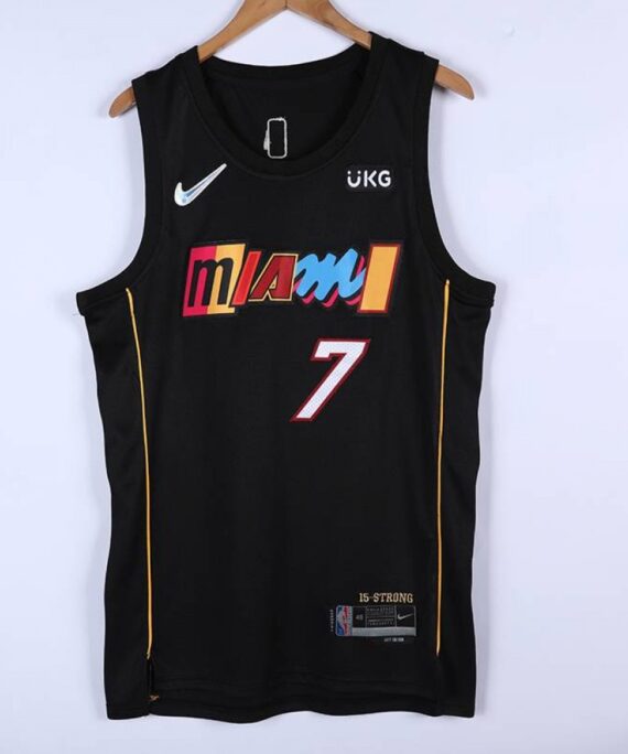 Kyle Lowry Basketball Jersey #7 Miami Heat 2022 75th Anniversary Edition City Edition Black