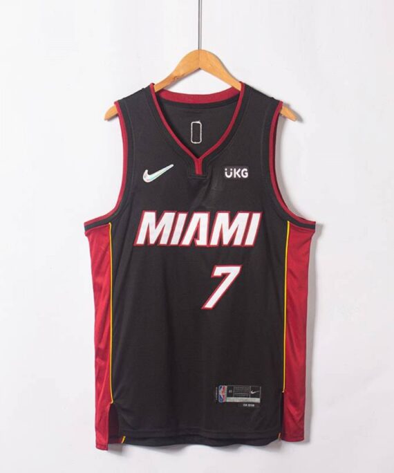 Kyle Lowry Basketball Jersey #7 Miami Heat 75th Anniversary Edition Black/Red