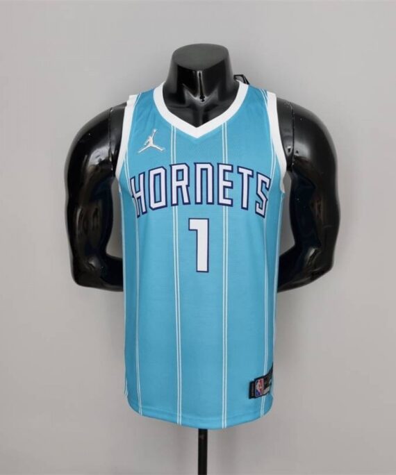 LaMelo Ball Basketball Jersey #1 Charlotte Hornets 75th Anniversary Edition Blue