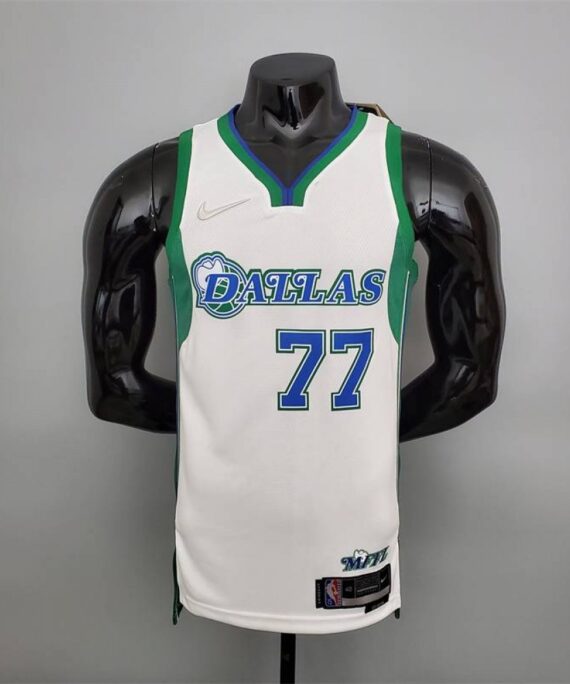 Luka DonÄićBasketball Jersey#77 Dallas Mavericks 2022 White City Edition