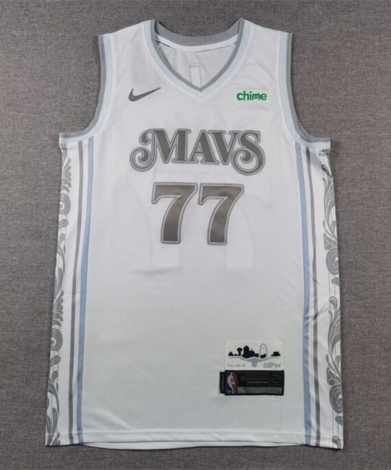 Luka DonÄić Basketball #77 Jersey Dallas Mavericks 2025 City Edition White