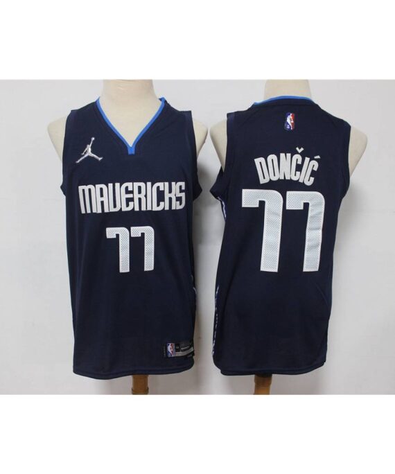 Luka DonÄić Basketball Jersey #77 Dallas Mavericks 75th Anniversary Edition Black