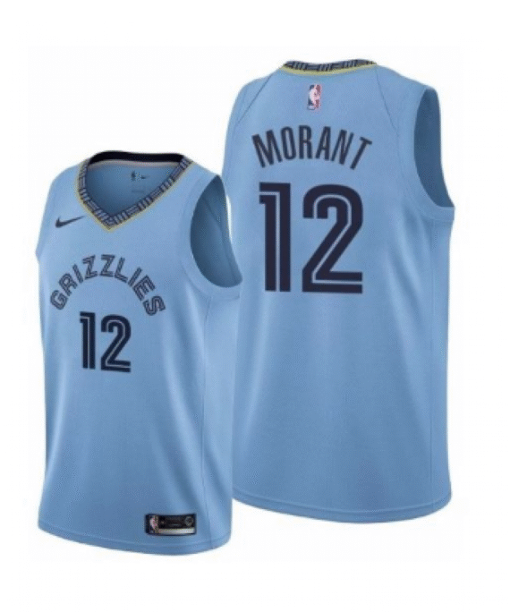 Ja Morant Basketball Jersey #12 Memphis Grizzlies 19/20 Blue
