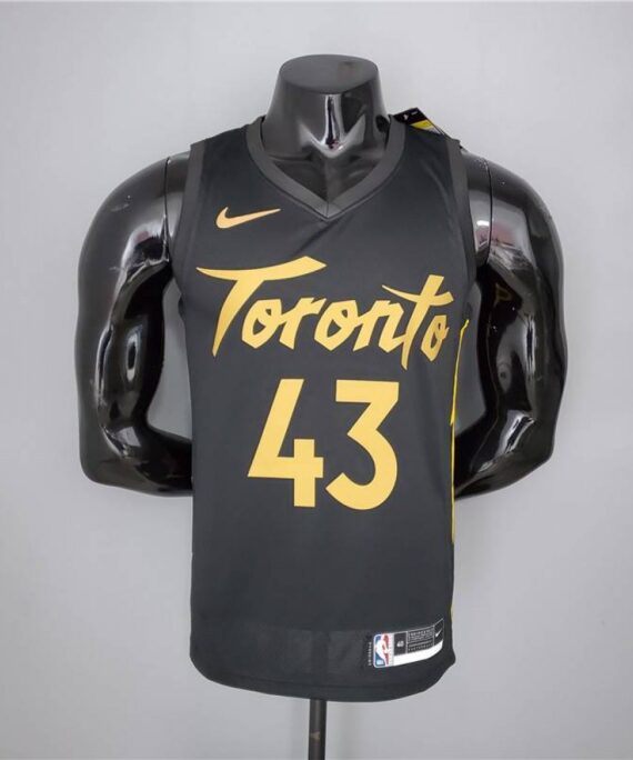 Pascal Siakam Basketball Jersey #43 Toronto Raptors 2021 Black/Gold