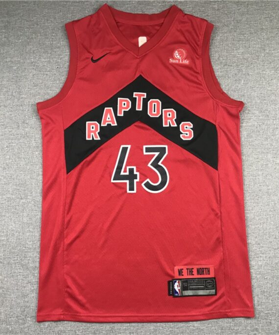 Pascal Siakam Basketball Jersey #43 Toronto Raptors 2021 Red