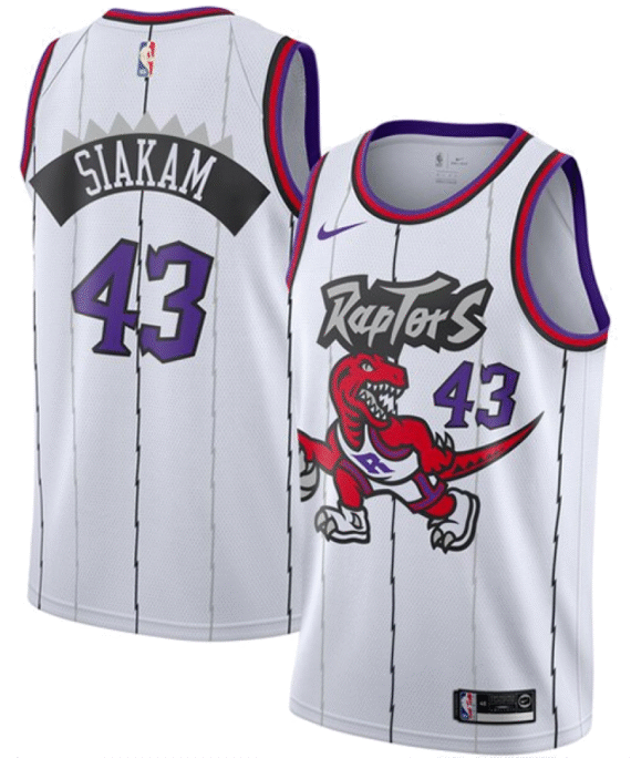 Pascal Siakam Basketball #43 Jersey Toronto Raptors White Classic Edition