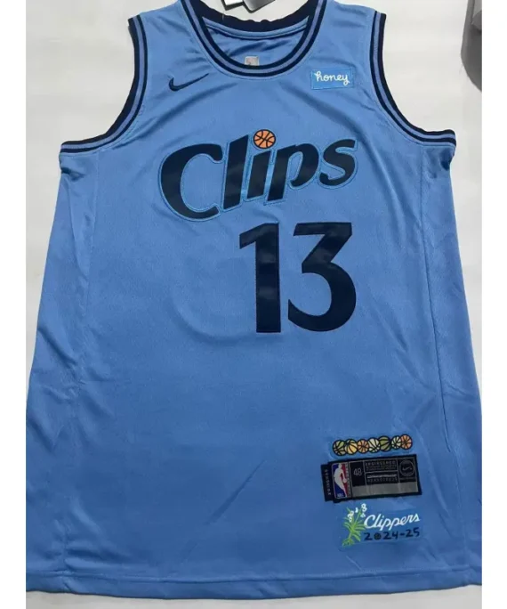 Paul George Basketball #13 Jersey Los Angeles Clippers 2025 Blue City Edition