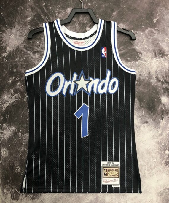 Penny Hardaway Basketball Jersey#1 Orlando Magic 1995 Black Classic Edition