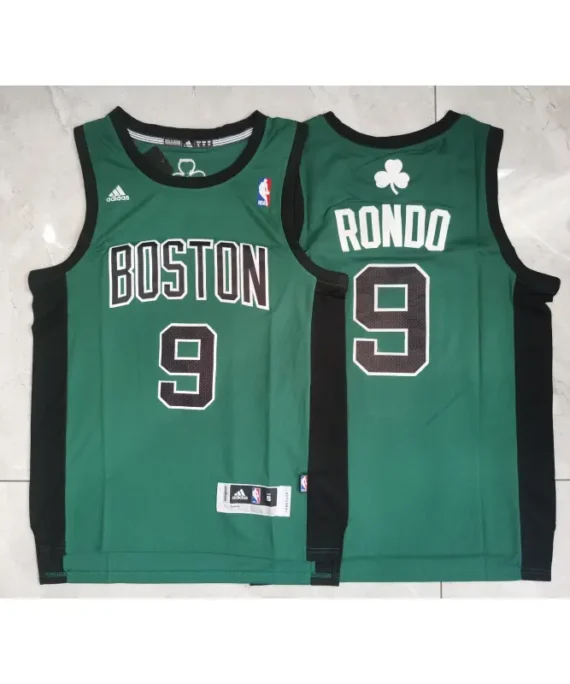 Rajon Rondo Basketball Jersey #9 Boston Celtics Black/Green
