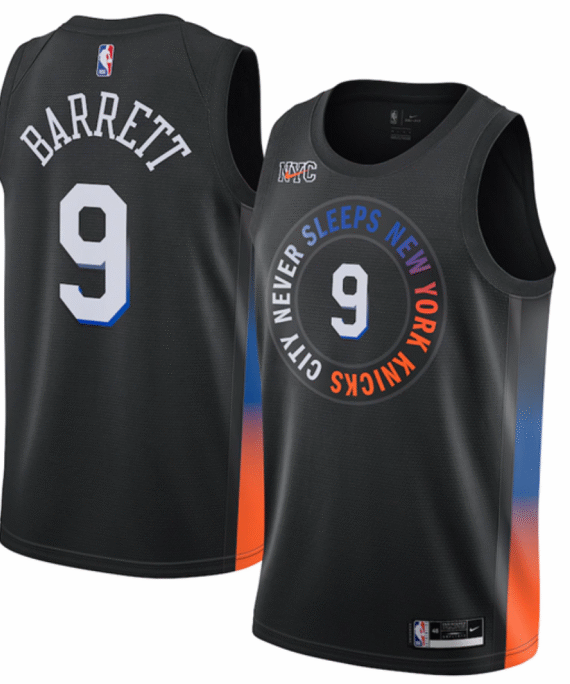 RJ Barrett Basketball Jersey #9 New York Knicks Black City Edition