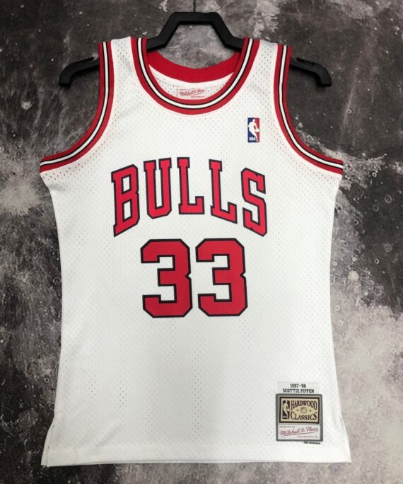 Scottie Pippen Basketball Jersey#33 Chicago Bulls 1998 White