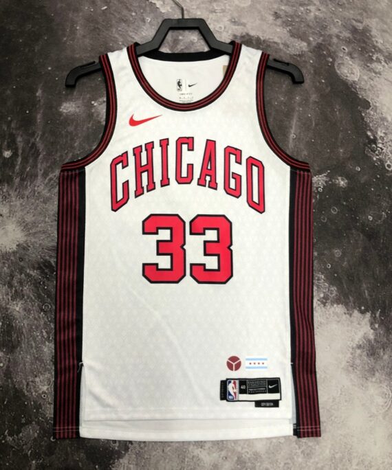 Scottie Pippen Basketball Jersey#33 Chicago Bulls 2023 White City Edition